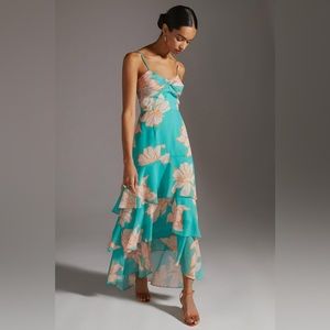 Anthropologie x Hutch Floral Tiered Maxi Dress